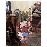 Coca-Cola Bottles And Patriotic Wood Star Decor