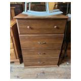 Vintage 4 Drawer Wood Chest