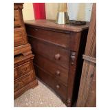 Vintage 4 Drawer Wood Chest