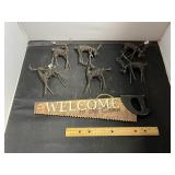 Deer And Welcome Saw Wall Decor