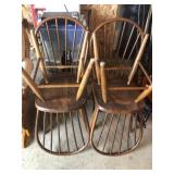 4 Vintage Wooden Chairs