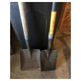 1 Roofing Shovel & 1 Flat Head Shovel