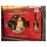 Snowman 2 Piece Cake Set