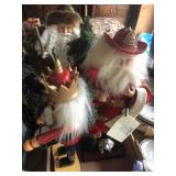 2 Santa Figures & Nutcracker Figure