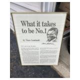 What it takes to be No 1 By Vince Lombardi Picture