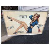 Pin Up Girl Framed Poster