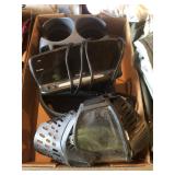 Misc Lot - Paintball Mask, Alarm Clock. Cup Holder