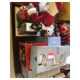 Santa & Silver Plated Candle Holders