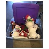 Tote of Holiday Plush Decor