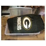 Tote of Packers Items - Pillows, Laundry Basket