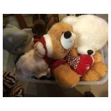 Tote Full of Large Plush Toys