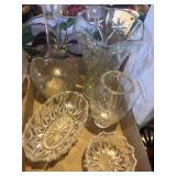 Lead Crystal Lot - Vases, Dishes
