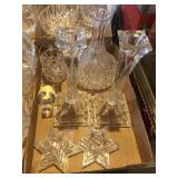 Lead Crystal Lot - Candle Stick Holders, Etc
