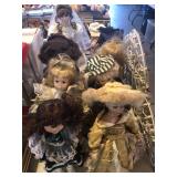 Lot of Porcilen Dolls