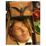 Avon, Eagle Plaque, Face Deocr, Green Dish