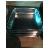 4 Stainless Pans with Handles