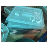 6 Stainless Pans with Covers