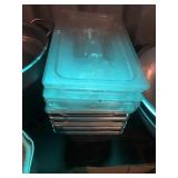 5 Stainless Pans with Covers