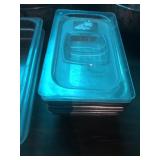 5 Stainless Pans with 3 Covers