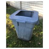 Large Square Barrel with Cover on Wheels