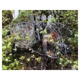 Two Metal Patio Chairs & Misc