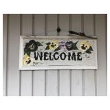 Welcome Sign, 2 Wind Chimes, & Thermometer