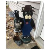 Welcome Bear with Lantern & Shoe Brush