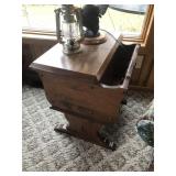 End Table / Magazine Rack with Storage & Books