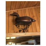 Duck Decoy & Metal Shelf
