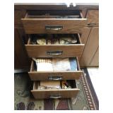 Contents of 4 Drawers - Flatware, Towels, Hot Pads