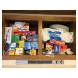 Contents of 2 Cabinets - Storage Bags, Napkins