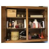 Contents of 2 Cabinets - Cookie Jar, Etc