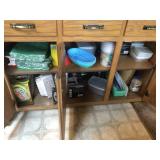 Contents of 3 Cabinets - Crock Pot, Tupperware
