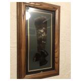 Framed Wood Duck Painted Feather
