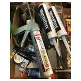 Caulk Gun, Caulk, Sand Paper, Etc