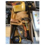Assorted Tools - Hammer, Tape Measure, Chalk Line