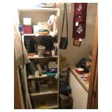 Contents of Closet - Shelf, Ironing Board, Etc