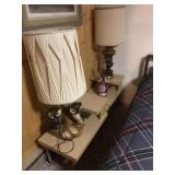 2 End Tables, 3 Lamps