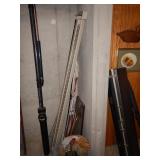 Base Board Heater, Vintage Skiing Boots, Skis