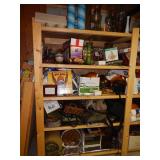 Contents of Left Side of Shelf - Oil Lamps, Decor