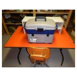 Table, Chair, Shelf, & Tackle Box with Lures