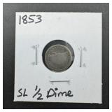 1853 Seated Silver Half Dime