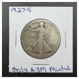 1927-s Walking Liberty Silver Half Dollar Dollar