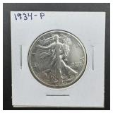 1934p Higher Grade Walking Liberty Silver Half Dol