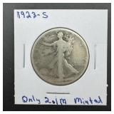 1923-s Walking Liberty Silver Half Dollar Dollar