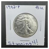 1942 High-grade Walking Liberty Silver Half Dollar