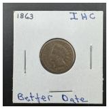1863 Indian Head Cent