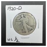 1920-walking Liberty Silver Half Dollar Dollar