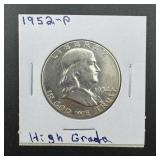 1952 Franklin Silver Half Dollar