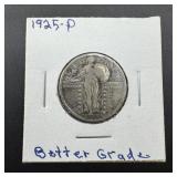 1925-d Standing Liberty Silver Quarter